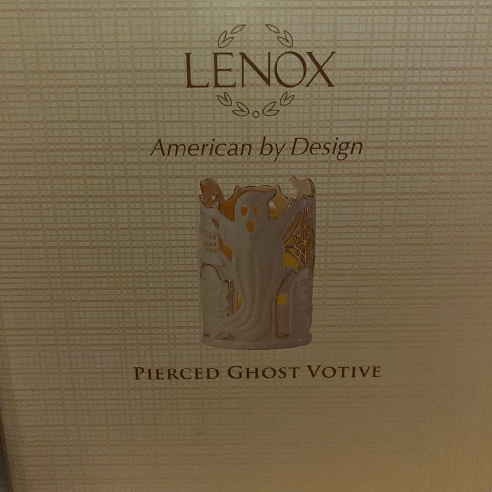 Brand New in Box Pierced Ghost Votive Lenox